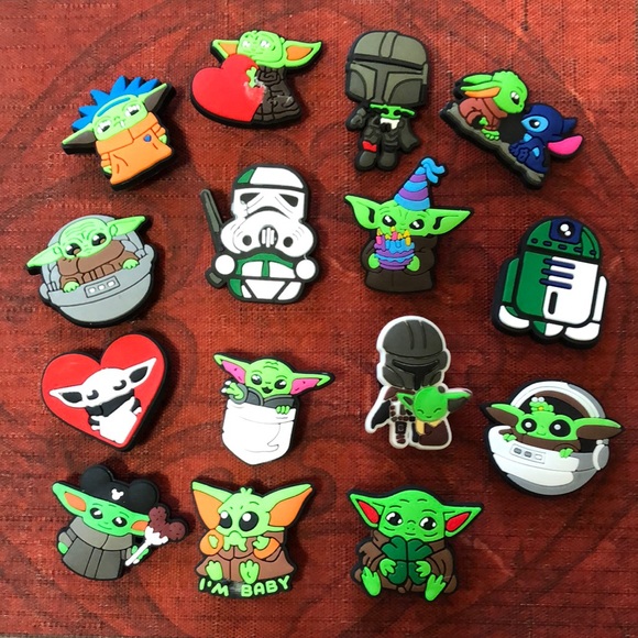 Other - 🛍️5/$20🛍️NWOT🛍️15 Shoe Charms, Disney’s Baby Yoda.